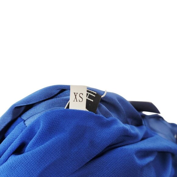 Blue Halter Womens Satin Maxi Dress  Size XS  Phicia - Picture 3 of 9